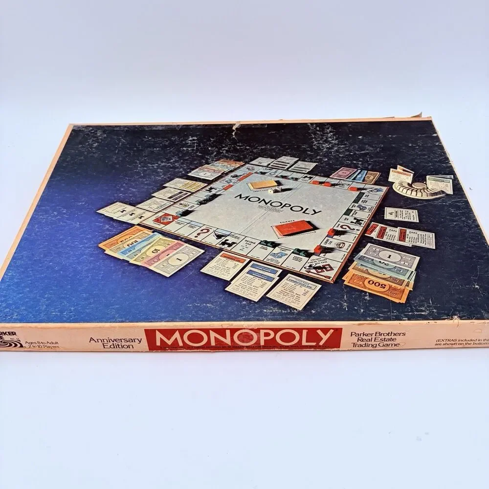 Vintage MONOPOLY 40th Anniversary Edition Classic 1974 Parker Brothers Complete